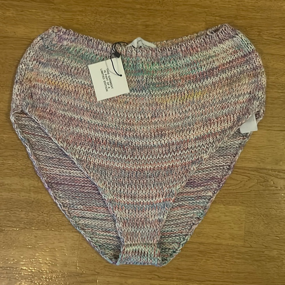 NWT Zara Intimates Crochet multicolor knit bottom